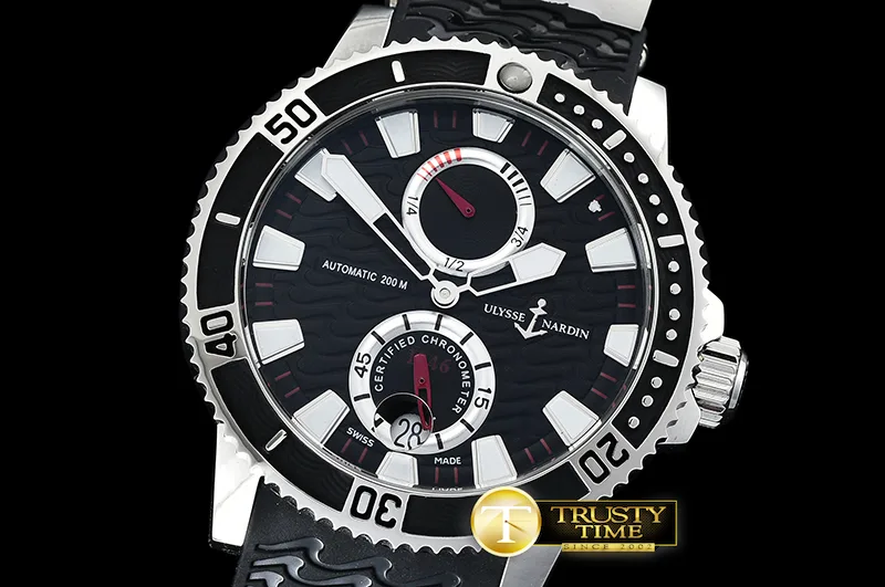 UN051 - Maxi Marine Diver 45mm SS/RU Black Asia 23J Mod