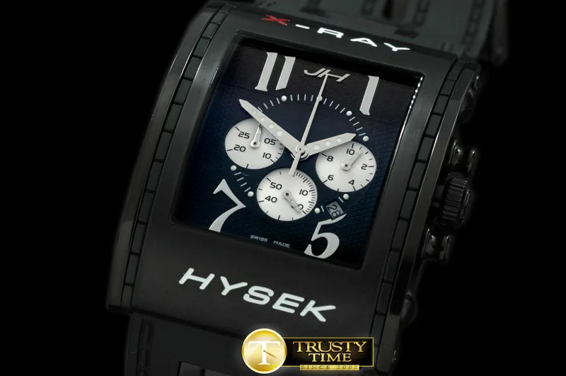 HY010B - X Ray Chronograph PVD/RU Black Jap Quartz