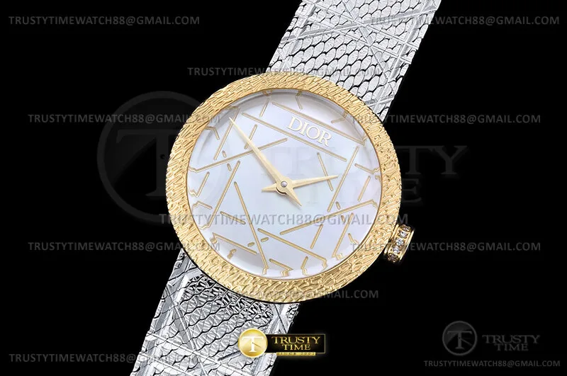DIO005A - La D My Dior YG/SS Cannage MOP DRF Jap Qtz