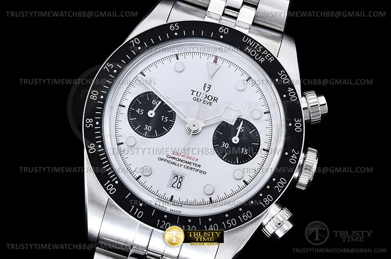 TUD133A - Black Bay Chrono Jub M79360N SS/SS White ZF DD7750