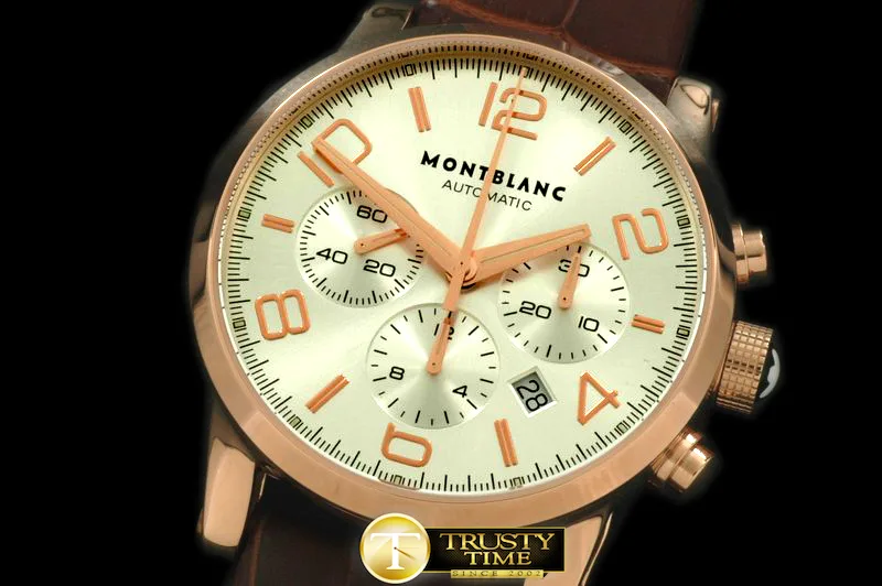MB047A - Timewalker Chrono RG/LE White Asia 7753 28800bph