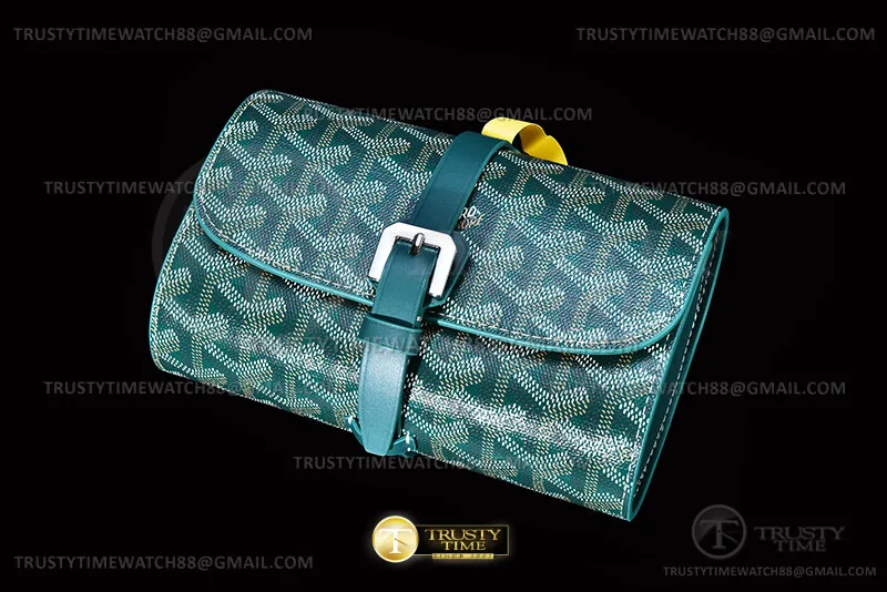 GOYACC001B - Goyard Double Travel Watch Case (Green)