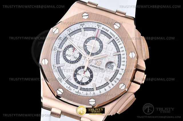AP0980E - AP ROO Chrono 26400RO Cer RG/RU Wht JF A3126 Mod