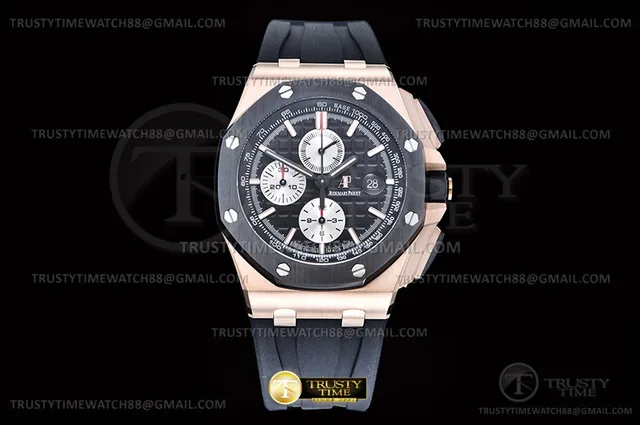 AP0980C - AP ROO Chrono 26400RO Cer RG/RU Black JF A3126 Mod — photo 3