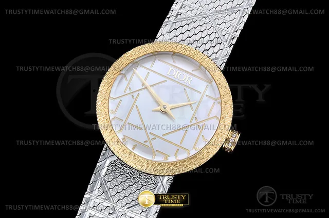 DIO005A - La D My Dior YG/SS Cannage MOP DRF Jap Qtz