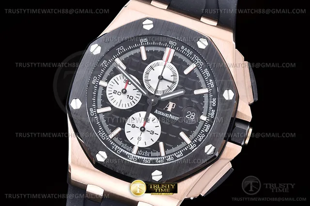 AP0980C - AP ROO Chrono 26400RO Cer RG/RU Black JF A3126 Mod