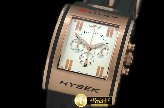 HY008A - X Ray Chronograph RG/RU White Jap Quartz