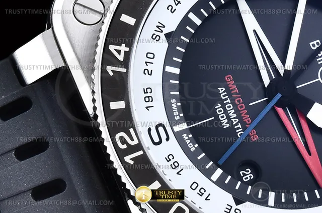BR151A - Bell Ross BR03-93 GMT/COMP Blue/Blk SS/RU Blk WMF A2836 — photo 8