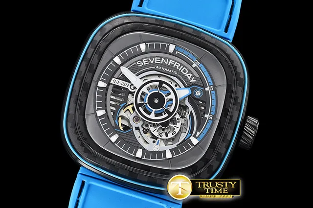 SF029 - SevenFriday S3/02 Carbon Ed PVD/LE Black Jap Miyota