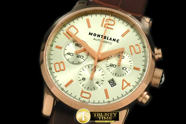 MB047A - Timewalker Chrono RG/LE White Asia 7753 28800bph