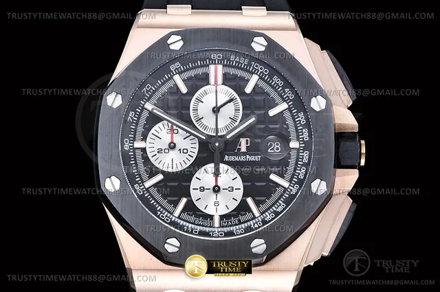 AP0980C - AP ROO Chrono 26400RO Cer RG/RU Black JF A3126 Mod — photo 4