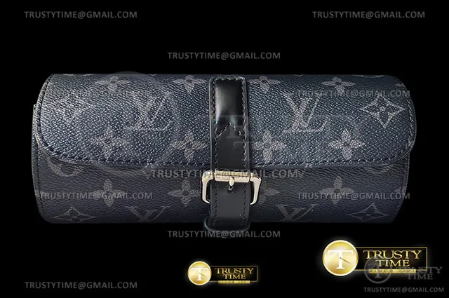 LVACC004B - LV Men Watch Roll Monogram Black