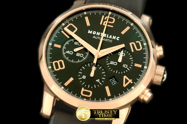 MB047B - Timewalker Chrono RG/LE Black Asia 7753 28800bph