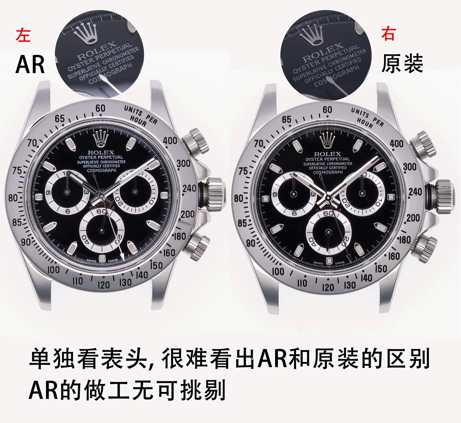 Rolex - ARF Daytona 116520 Black V2 vs GEN — photo 2