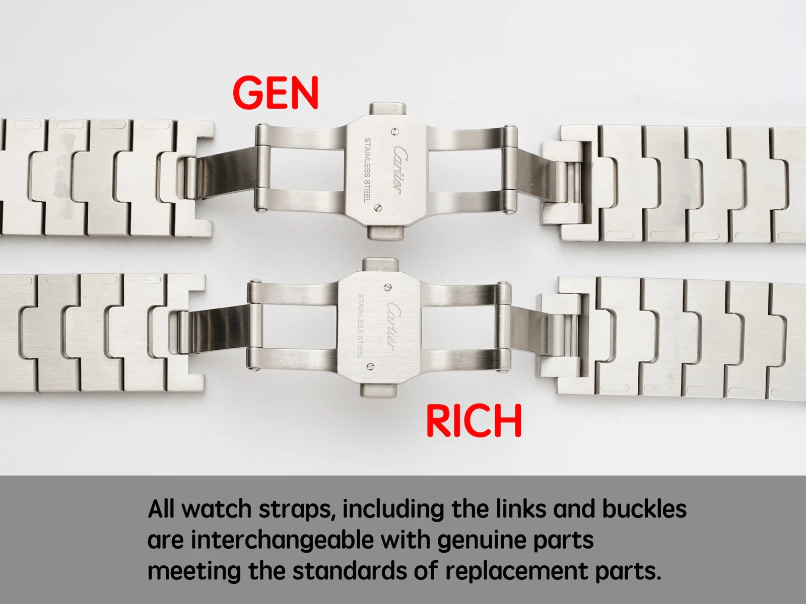 Cartier Santos Skeleton RICH vs GEN — photo 11